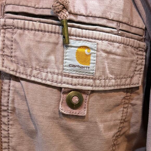 Carhartt Pink Hooded El Paso Utility Jacket Zip With Conch Waist Women’s Small - Picture 3 of 10